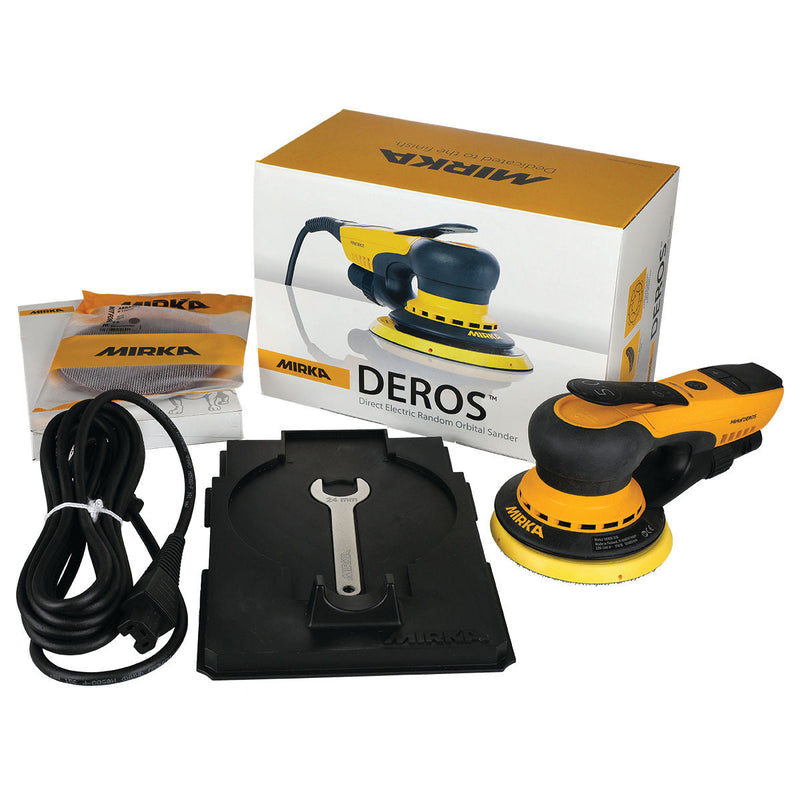 Mirka 5" DEROS 550CV, 5mm orbit, vacuum-ready finishing sander w/case