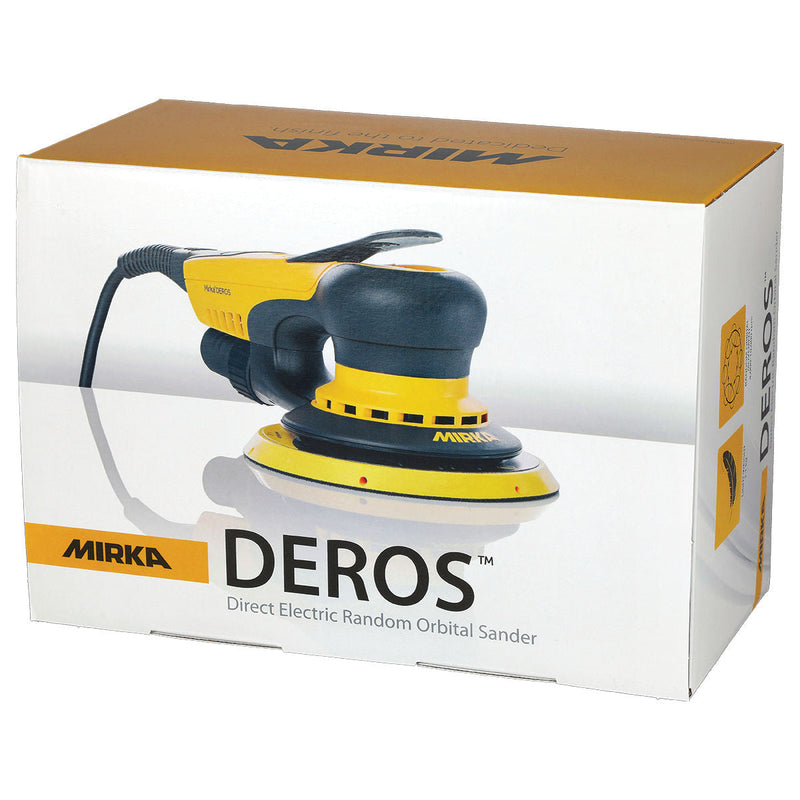 Mirka 5" DEROS 550CV, 5mm orbit, vacuum-ready finishing sander w/case