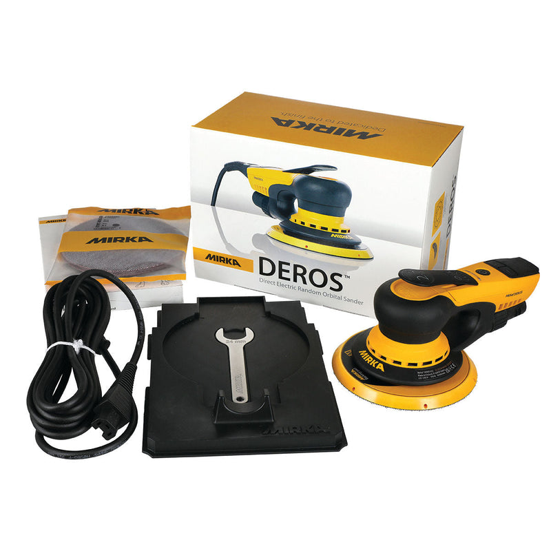 6" DEROS 625CV, 2.5mm orbit, vacuum-ready finishing sander w/case