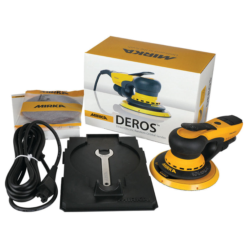 6" DEROS 650CV, 5mm orbit, vacuum-ready finishing sander w/case